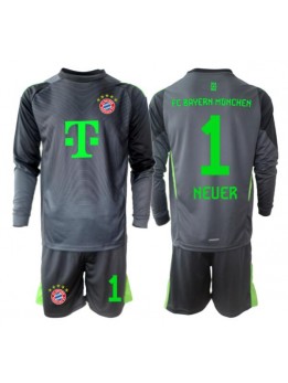 Otroški Nogometna dresi replika Bayern Munich Manuel Neuer #1 Vratar Gostujoči 2025-26 Dolgi rokav (+ hlače)